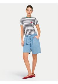 only - ONLY T-Shirt Heart 15318959 Biały Regular Fit. Kolor: biały. Materiał: wiskoza #3