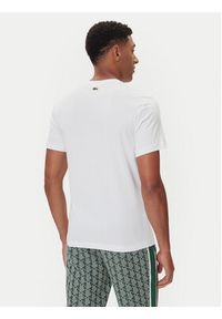Lacoste T-Shirt TH5634 Biały Regular Fit. Kolor: biały. Materiał: bawełna #6