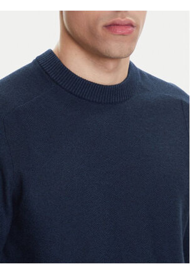 BOSS Sweter Kencel 50545678 Granatowy Regular Fit. Kolor: niebieski. Materiał: syntetyk, bawełna