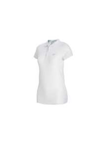 4f - 4F Women's T-shirt Polo NOSH4-TSD007-10S. Typ kołnierza: polo. Kolor: biały #1