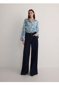 Reserved - Koszula z wiskozy - jasnoniebieski. Kolor: niebieski. Materiał: wiskoza #1