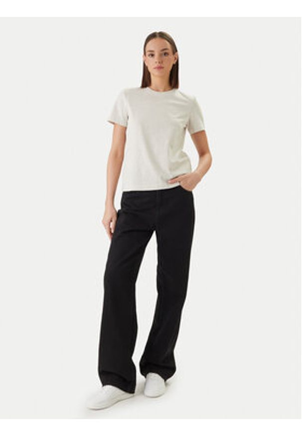 Calvin Klein Jeans T-Shirt Monogram LV047B224G Szary Regular Fit. Kolor: szary. Materiał: bawełna