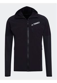 Adidas - adidas Polar Techrock Flooce Wind Hooded Jacket HF0726 Czarny. Kolor: czarny. Materiał: syntetyk