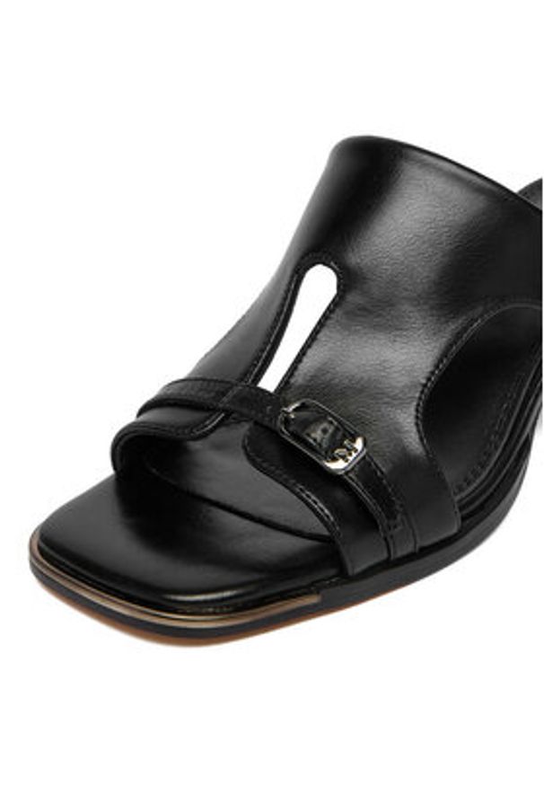 MEXX Klapki EO-WS1161-04 Czarny. Kolor: czarny. Materiał: skóra