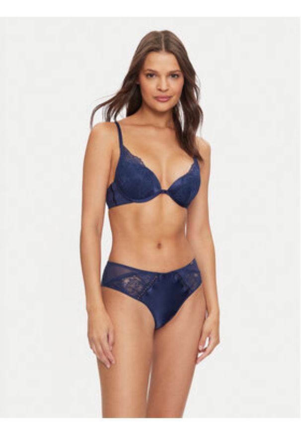 Dorina Biustonosz z fiszbiną Lyra FXPG0029LA159 Granatowy. Kolor: niebieski. Materiał: syntetyk