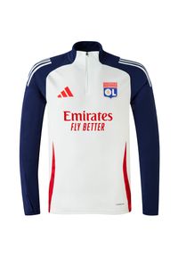 Adidas - Bluza Olympique Lyonnais Tiro 24 Training. Kolor: biały, niebieski, czerwony, wielokolorowy. Materiał: materiał. Sport: piłka nożna