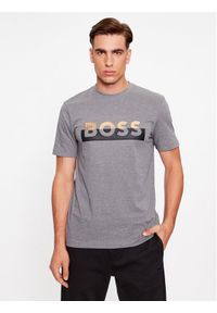 BOSS - Boss T-Shirt Tiburt 421 50499584 Szary Regular Fit. Kolor: szary. Materiał: bawełna