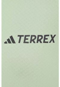 adidas TERREX bluza sportowa Multi kolor zielony gładka. Kolor: zielony. Materiał: dzianina, materiał, polar, skóra. Długość rękawa: raglanowy rękaw. Wzór: gładki. Styl: sportowy #5