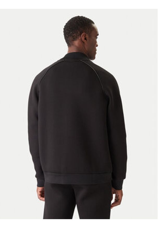 Karl Lagerfeld - KARL LAGERFELD Bluza 705041 554907 Czarny Regular Fit. Typ kołnierza: dekolt w karo. Kolor: czarny. Materiał: syntetyk