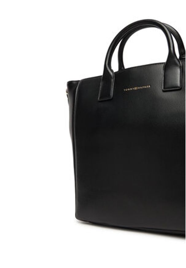 TOMMY HILFIGER - Tommy Hilfiger Torebka AW0AW17971 Czarny. Kolor: czarny. Materiał: skórzane