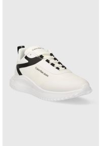 Calvin Klein Jeans sneakersy EVA RUNNER LACEUP MESH WN kolor biały YW0YW01215. Nosek buta: okrągły. Zapięcie: sznurówki. Kolor: biały. Materiał: mesh #5
