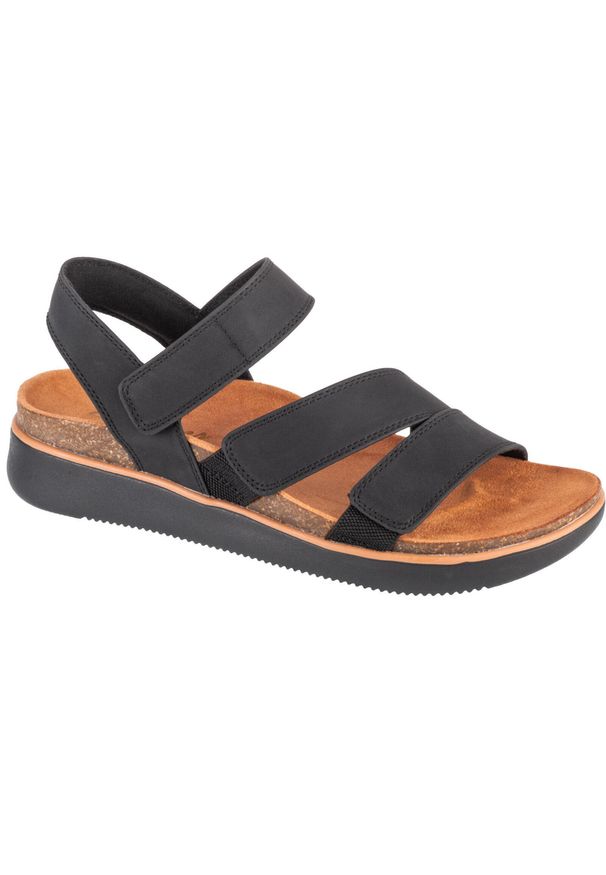 skechers - Sandały damskie, Lifted Comfort. Kolor: czarny. Sport: turystyka piesza