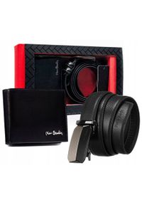 Zestaw prezentowy skórzany Pierre Cardin ZM-PC36 czarny. Kolor: czarny. Materiał: skóra