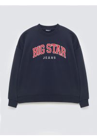 Big-Star - Bluza damska z logo BIG STAR granatowa Rubena 403. Okazja: na co dzień. Kolor: niebieski. Materiał: dzianina, denim, materiał, tkanina. Długość rękawa: długi rękaw. Długość: długie. Wzór: aplikacja. Styl: klasyczny, casual, sportowy #5