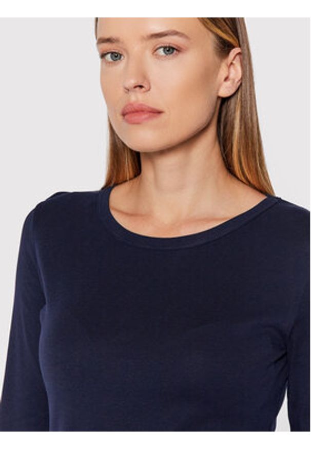 United Colors of Benetton - United Colors Of Benetton Bluzka 3GA2E16F9 Granatowy Regular Fit. Kolor: niebieski. Materiał: bawełna