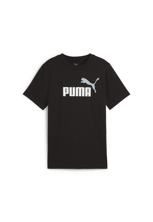Koszulka Puma Ess 2 Color No.1 Logo Tee B, Dzieci. Kolor: czarny. Materiał: bawełna, materiał