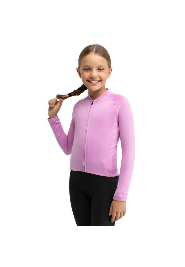 SIROKO - Dziewczęca termoaktywna koszulka rowerowa z długim rękawem Kolarstwo Siroko K. Kolor: różowy. Materiał: materiał. Długość rękawa: długi rękaw. Długość: długie. Sport: kolarstwo