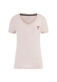 Guess T-Shirt W2YI45 J1314 Różowy Slim Fit. Kolor: różowy. Materiał: bawełna