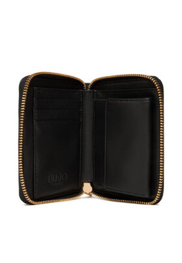 Liu Jo Portfel Ecs M Zip Around AF5156 E0027 Czarny. Kolor: czarny. Materiał: skóra