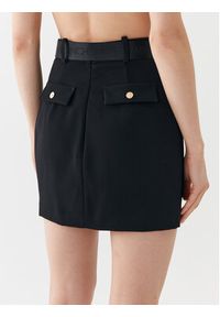 Elisabetta Franchi Spódnica mini GO-032-36E2-V350 Czarny Regular Fit. Kolor: czarny. Materiał: syntetyk #3