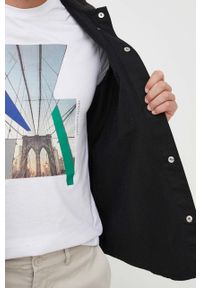 Armani Exchange koszula męska kolor czarny relaxed. Typ kołnierza: kaptur. Kolor: czarny. Długość rękawa: długi rękaw. Długość: długie #7