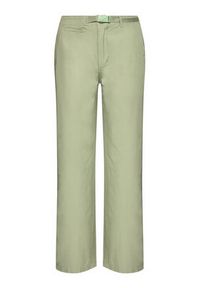 Converse Spodnie materiałowe Wide Leg Woven 10020315-A05 Zielony Relaxed Fit. Kolor: zielony. Materiał: materiał, bawełna #5