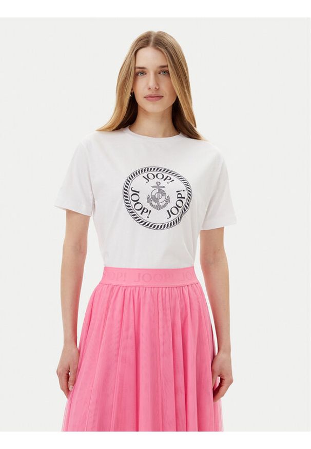 JOOP! T-Shirt 58 252JE58Tonia 30046219 Biały Regular Fit. Kolor: biały. Materiał: bawełna
