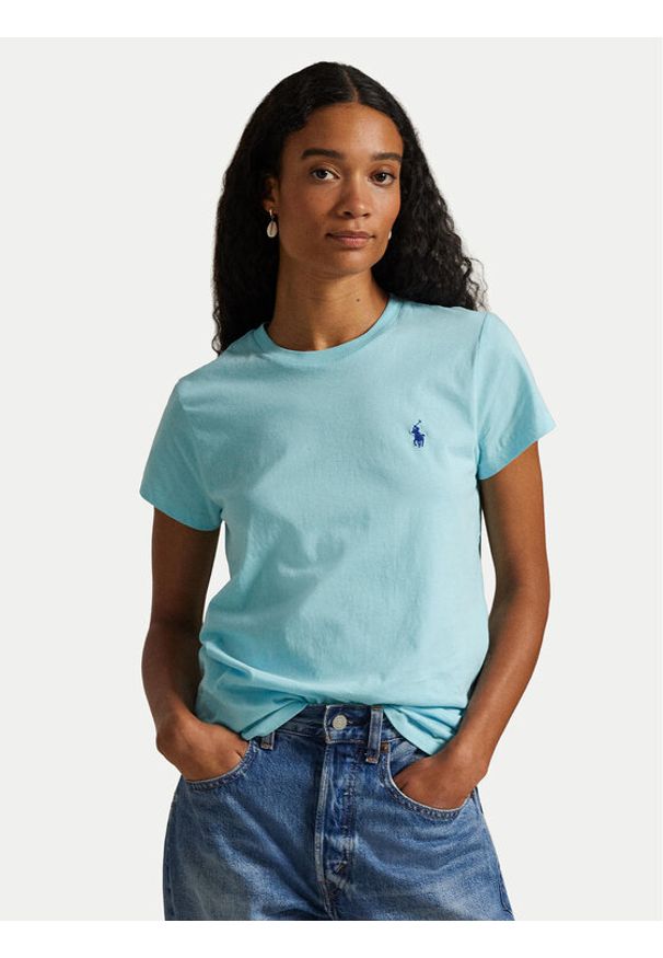 Polo Ralph Lauren T-Shirt 211B14605010 Turkusowy Classic Fit. Typ kołnierza: polo. Kolor: turkusowy. Materiał: bawełna