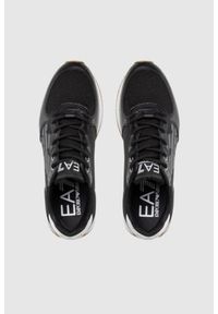 EA7 Emporio Armani - EA7 Czarne sneakersy z białą podeszwą, Rozmiar 45 1/3. Kolor: czarny