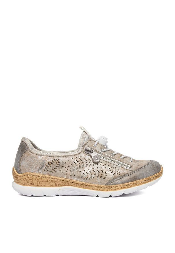 Rieker Półbuty N42K6-40 Szary. Kolor: szary. Materiał: materiał