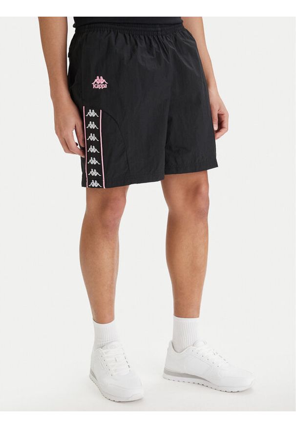 Kappa Szorty sportowe 322B8GW Czarny Comfort Fit. Kolor: czarny. Materiał: syntetyk. Styl: sportowy