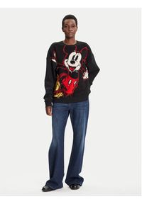 Desigual Bluza Hello Mickey 25WWSK14 Czarny Regular Fit. Kolor: czarny. Materiał: bawełna #4