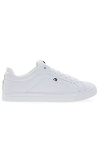 TOMMY HILFIGER - Buty Tommy Hilfiger Icon Court Leather FM0FM05317-YBS - białe. Okazja: na co dzień. Kolor: biały. Materiał: poliester, skóra, guma. Szerokość cholewki: normalna