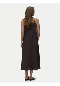 Vero Moda Sukienka letnia Selma 10345674 Brązowy ciemny Regular Fit. Kolor: brązowy. Materiał: bawełna. Sezon: lato #3