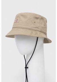 Dickies kapelusz bawełniany kolor beżowy bawełniany. Kolor: beżowy. Materiał: bawełna #1