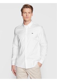 Lacoste Koszula CH1843 Biały Slim Fit. Kolor: biały. Materiał: bawełna #1