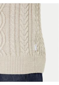 Jack & Jones - Jack&Jones Sweter Blusean 12283486 Beżowy Regular Fit. Kolor: beżowy. Materiał: bawełna #7