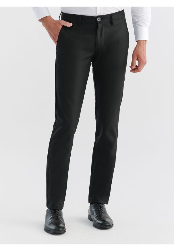 Pako Lorente - PAKO LORENTE – Spodnie męskie czarne P22WF-WX-003-C-0. Kolor: czarny. Materiał: poliester, elastan, wiskoza. Wzór: gładki