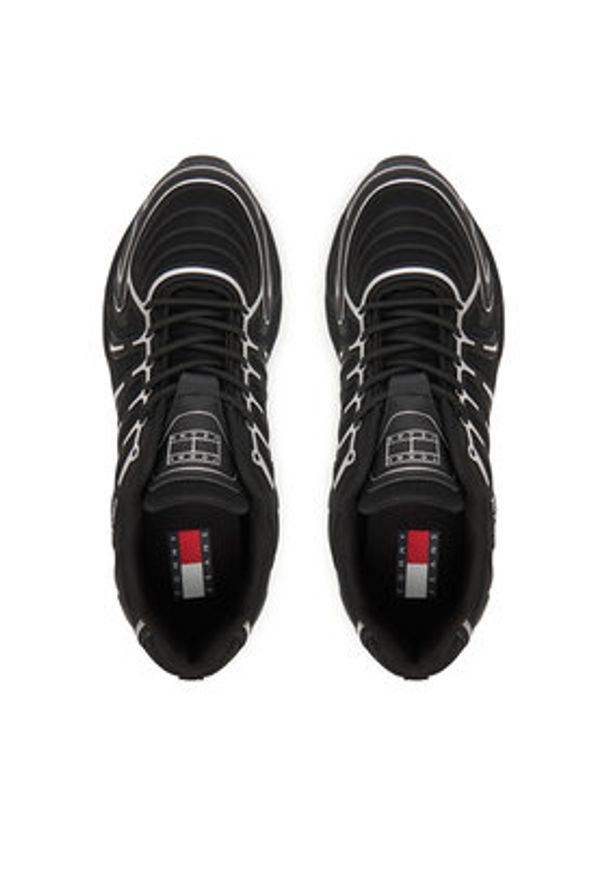 Tommy Jeans Sneakersy Tjm Outdoor Runner Tech. EM0EM01640 Czarny. Kolor: czarny. Materiał: skóra. Sport: outdoor