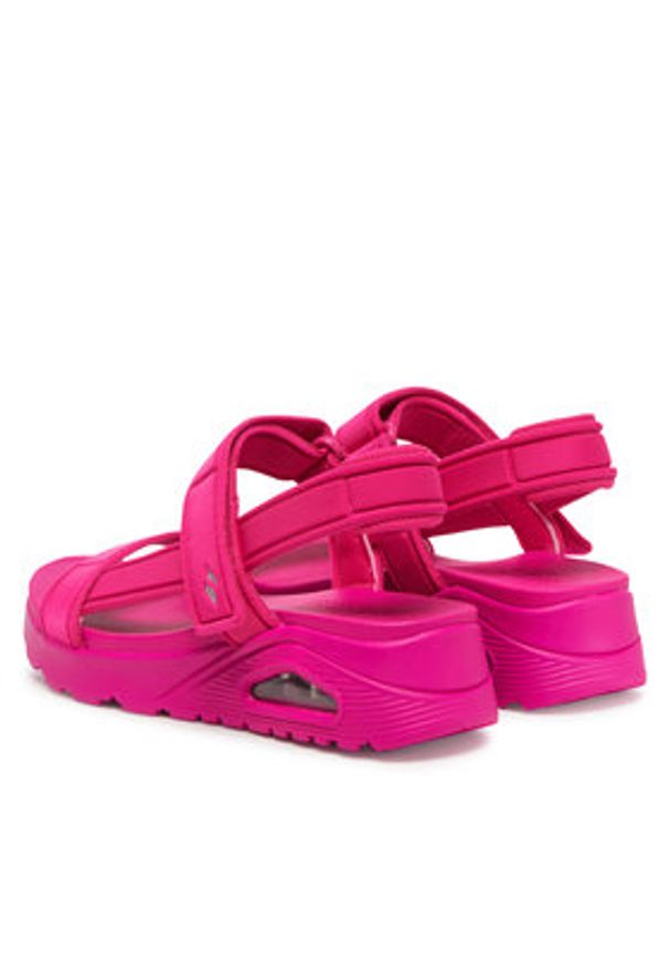 skechers - Skechers Sandały Uno-Fun Stand 119814/HTPK Różowy. Kolor: różowy. Materiał: materiał