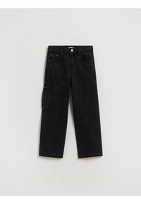 Reserved - Jeansy straight fit - czarny. Kolor: czarny #1