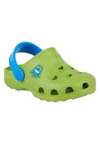 Sandały Coqui Little Frog Jr 92800617315 zielone. Nosek buta: otwarty. Kolor: zielony. Materiał: materiał, guma. Sezon: lato