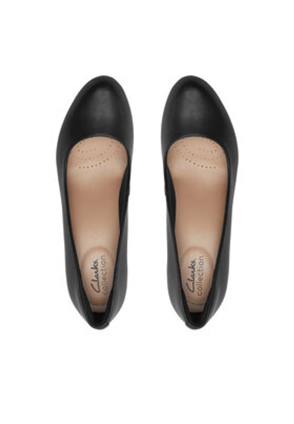 Clarks Czółenka Adriel Viola 261293594 Czarny. Kolor: czarny. Materiał: skóra
