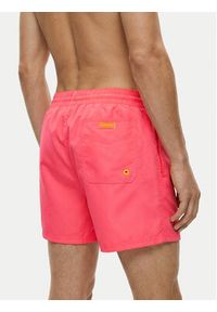 Guess Szorty kąpielowe F6GT25 WG282 SHORT Różowy Regular Fit. Kolor: różowy. Materiał: syntetyk #3