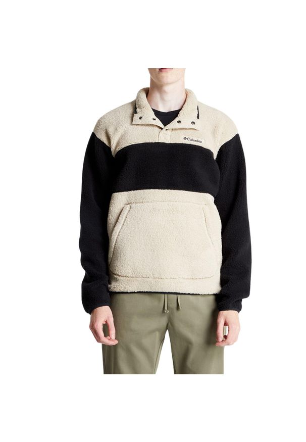 columbia - Bluza turystyczna męska Columbia Rugged Ride Sherpa Half polar. Kolor: czarny. Materiał: poliester. Styl: sportowy. Sport: turystyka piesza