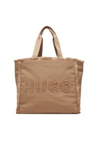 Hugo - Torebka HUGO. Kolor: beżowy