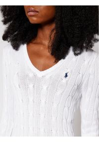 Polo Ralph Lauren Sweter Kimberly 211580008005 Biały Regular Fit. Typ kołnierza: polo. Kolor: biały #2