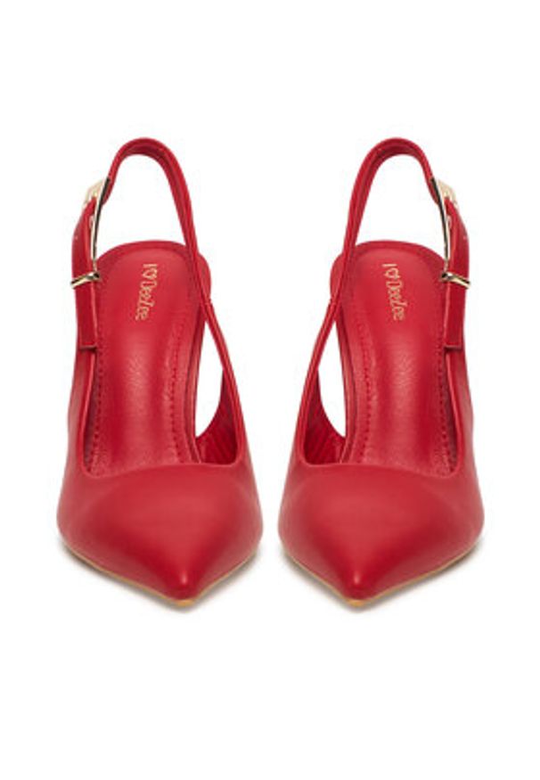 DeeZee Szpilki 6-705-8 Czerwony. Kolor: czerwony. Materiał: skóra. Obcas: na szpilce