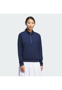 Adidas - Bluza Women's Ultimate365 Half-Zip Layering. Typ kołnierza: golf. Kolor: zielony. Materiał: materiał