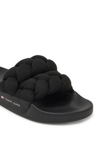 Tommy Jeans Klapki Tjw Braided Slide EN0EN02764 Czarny. Kolor: czarny. Materiał: materiał #2